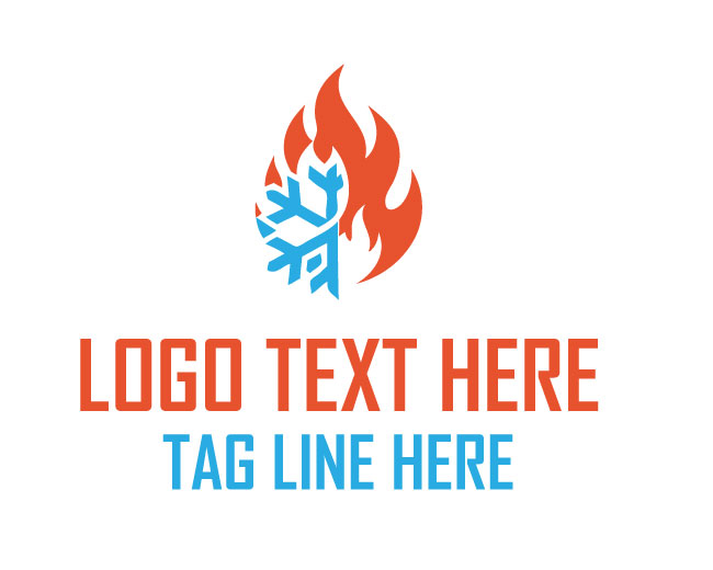  Creative Ice And Fire Logo