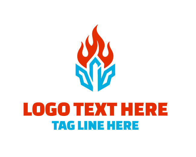 Professional Abstract Ice And Fire Logo