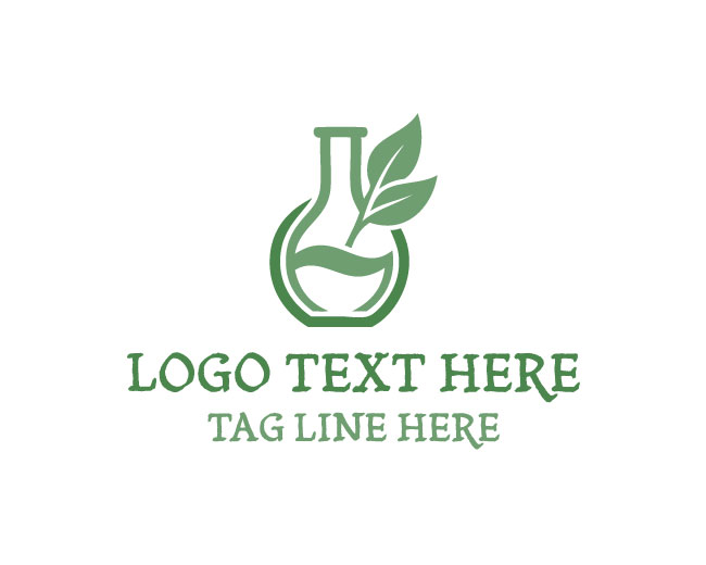 Science Leaf Beaker Logo