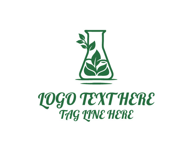 Organic Nature Lab Beaker Logo