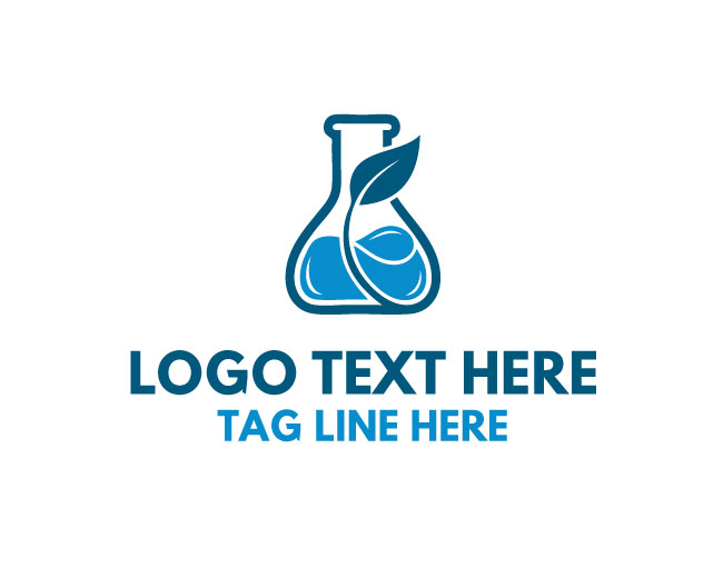  Bio Nature Lab Beaker Logo