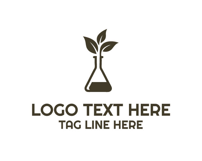 Nature Lab Green Leaf Beaker Logo