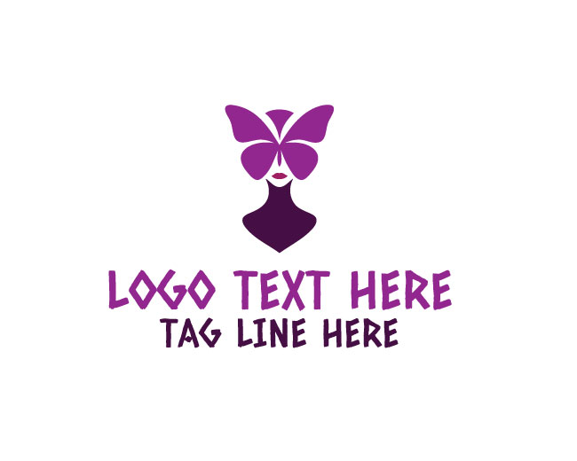 Beauty Lady Butterfly Logo