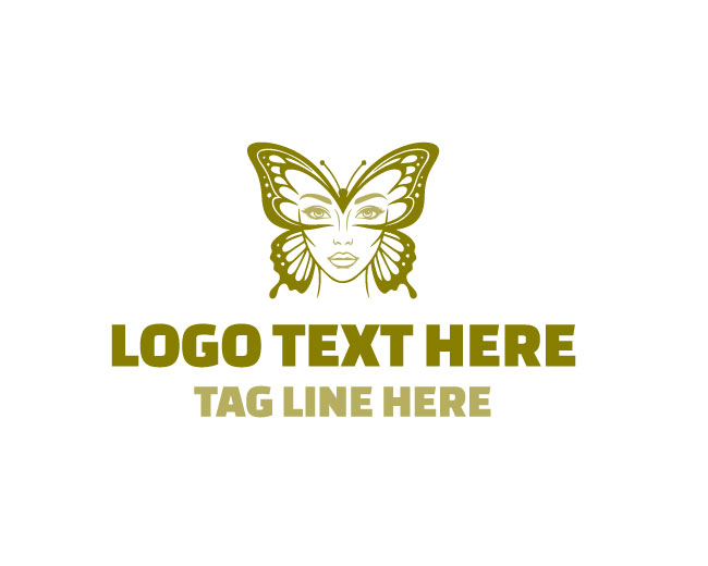 Graceful Lady Butterfly Logo
