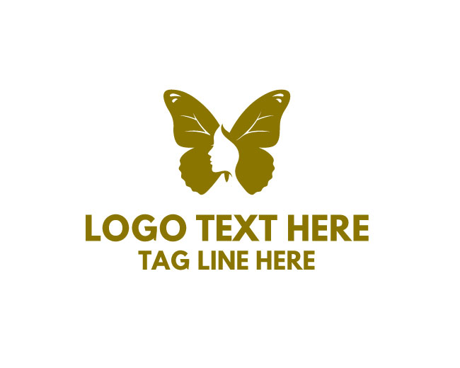 Modern Lady Butterfly Logo