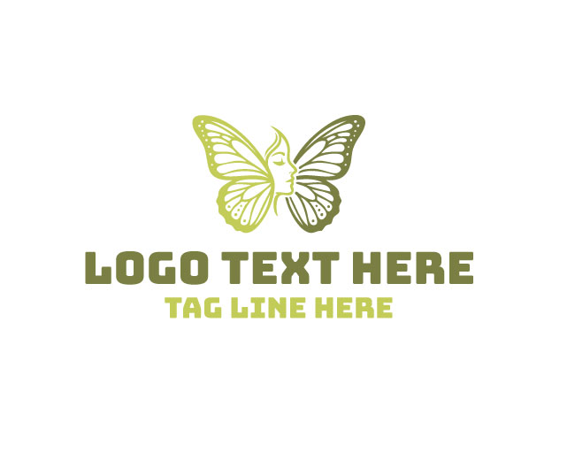 Butterfly Beauty Lady Logo