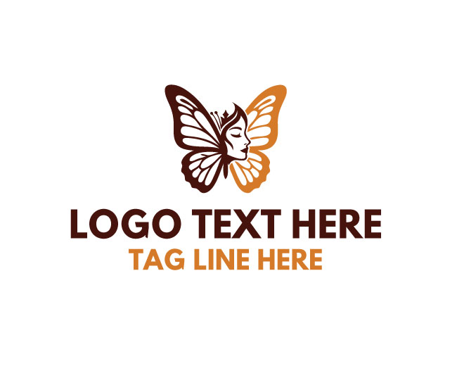 Wellness Lady Butterfly Logo