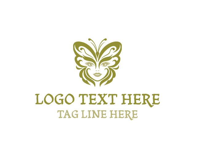 Cosmetic Lady Butterfly Logo