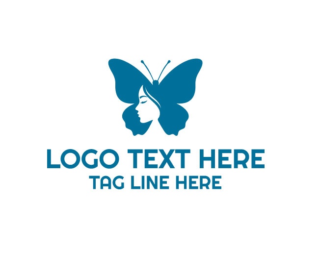 Floral Lady Butterfly Logo
