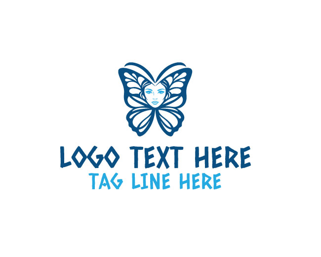 Butterfly Queen Lady Logo