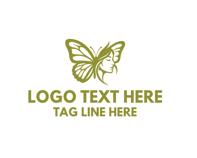 Lady Butterfly Beauty Logo