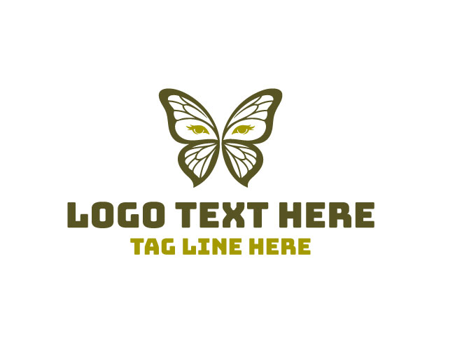 Lady Butterfly Eye Logo