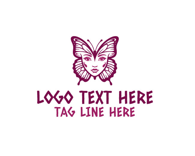 Lady Butterfly Elegance Logo