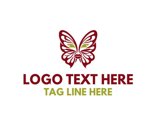 Lady Butterfly Makeup Logo