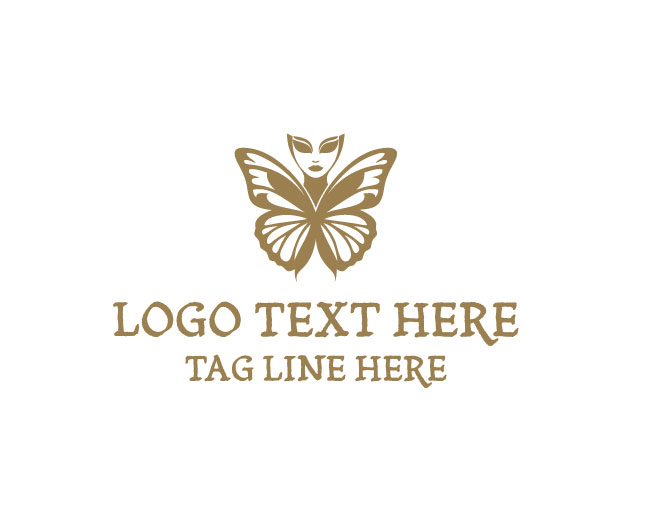 Lady Butterfly Blossom Logo