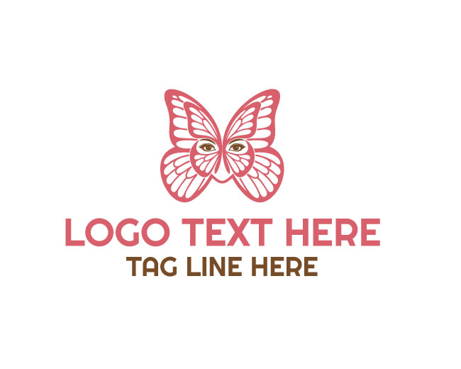 Lady Butterfly Eye Logo