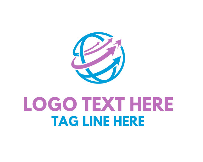  Abstract Arrow Globe Logo