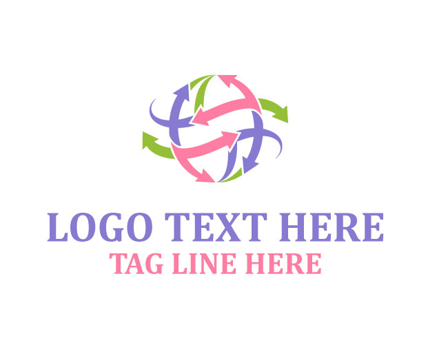 Creative Arrow Globe Logo