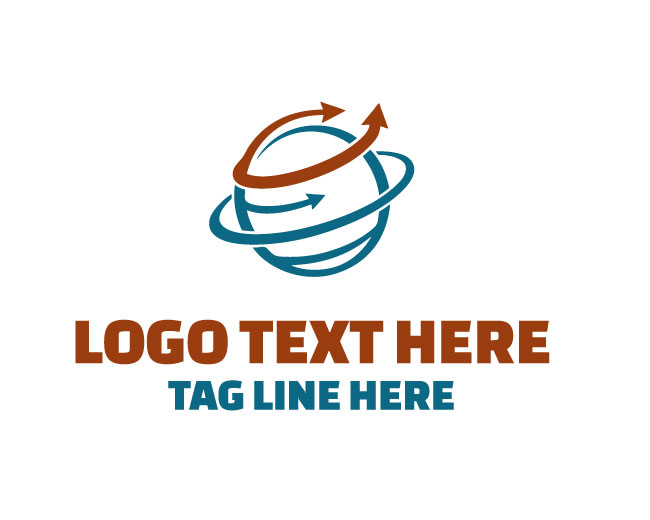 Minimal Arrow Globe Logo