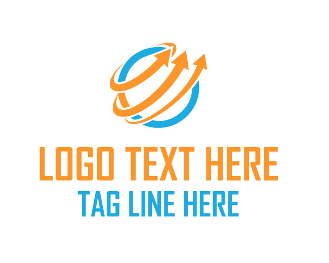 Simple Arrow Globe Logo