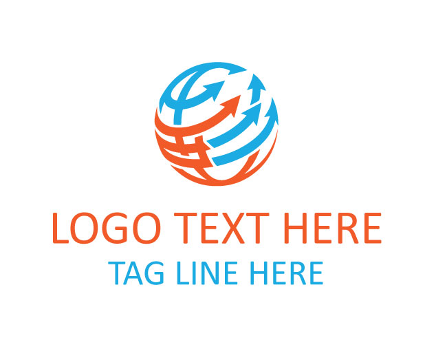 Corporate Arrow Globe Logo
