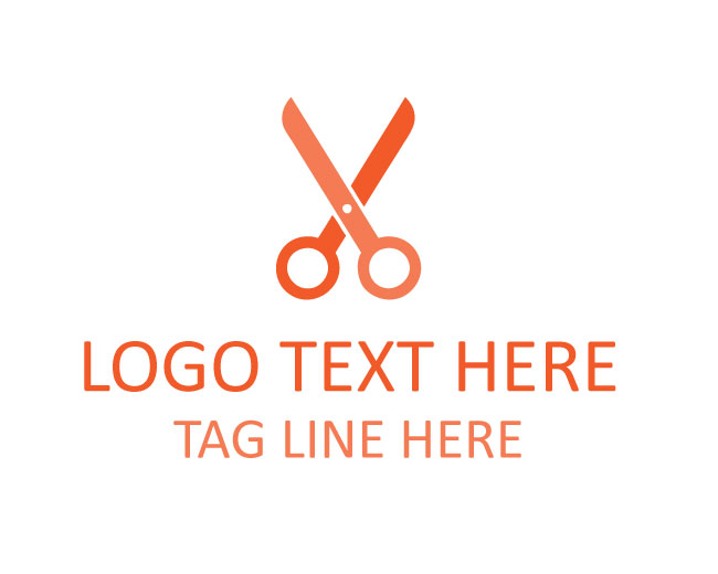 Orange Scissors Logo
