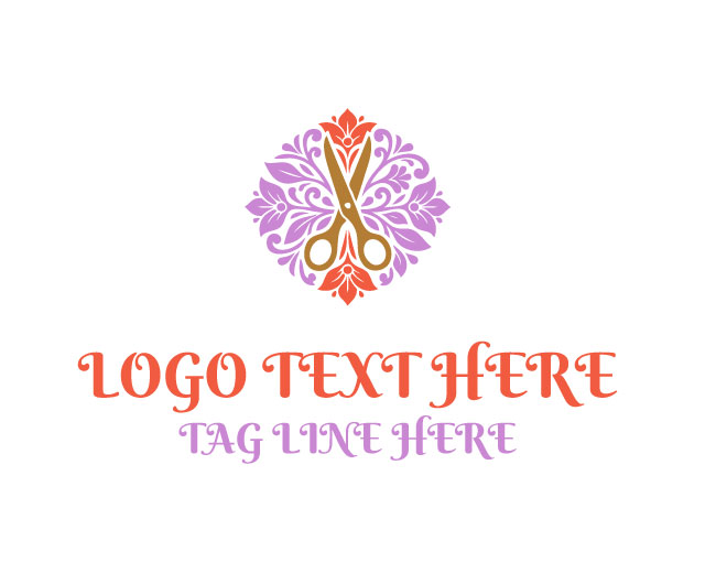 Floral Scissors Logo
