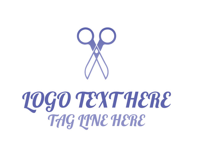 Stylish Scissors Logo