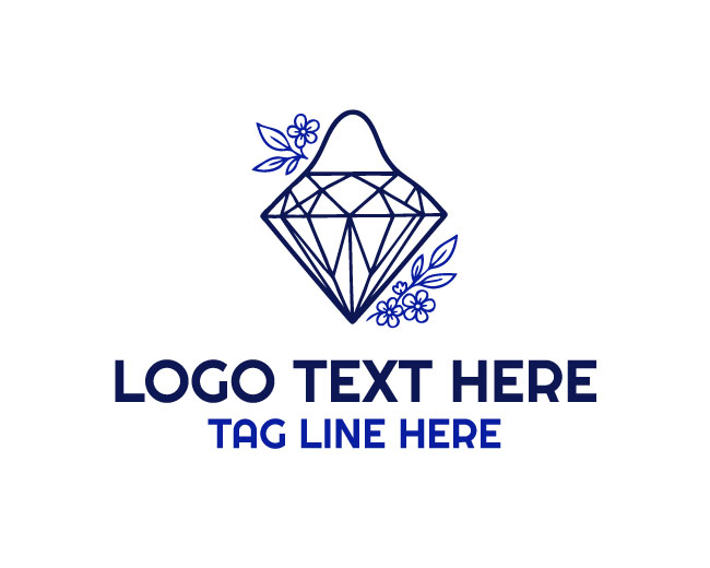 Jewelry Floral Diamonds Logo