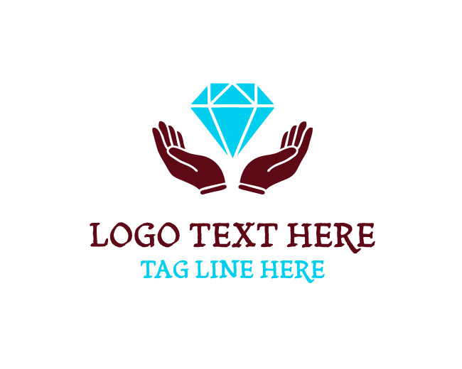 Jewelry Diamonds Hand Logo