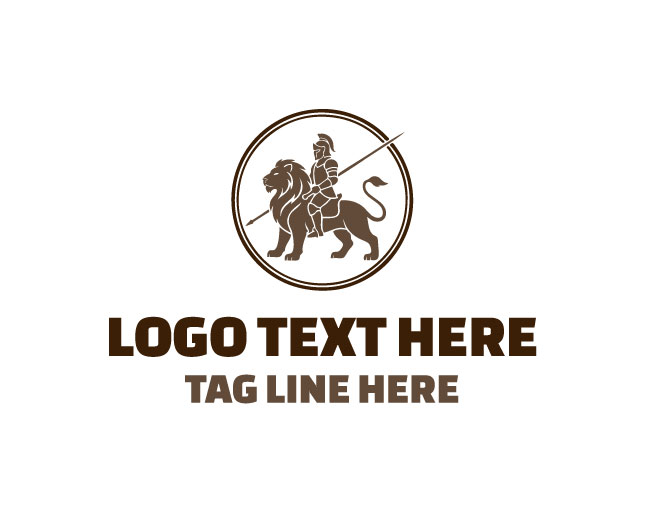 Lion Warrior Rider Logo