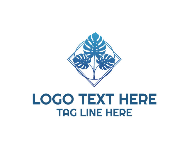  Monstera Natural Leaf Logo
