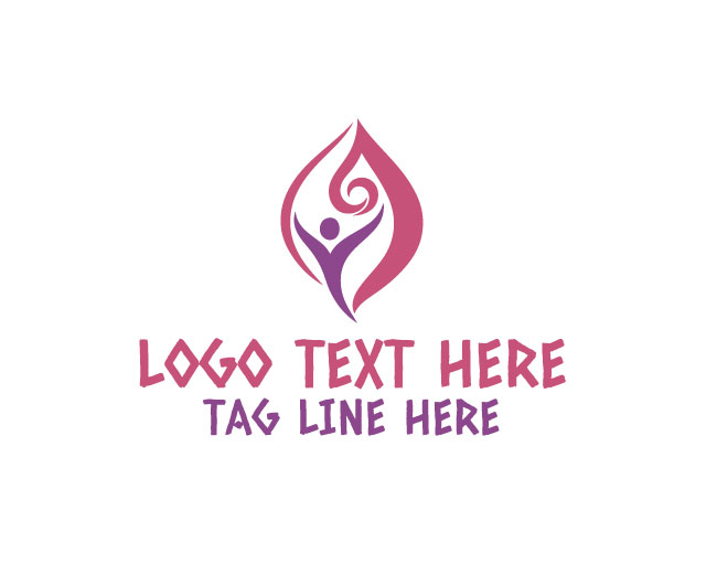 Healthy Life Human Figure Logo