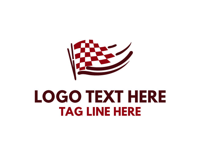 Racing Finish Flag Logo