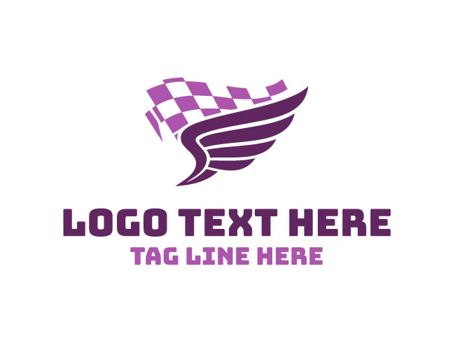 Racing Finish Line Flag Logo