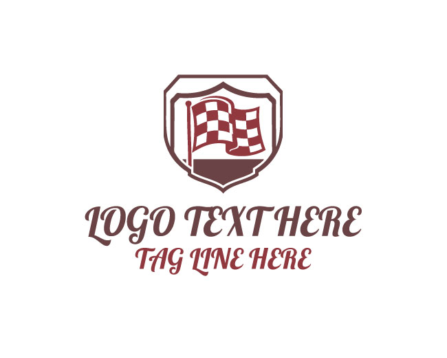 Racing Car Flag Logo