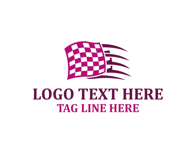 Racing Competition Flag Logo
