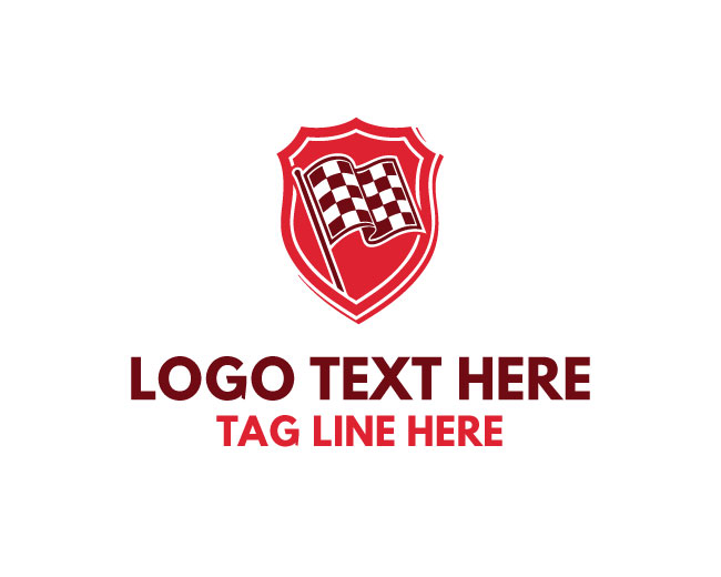 Racing shield Flag Logo