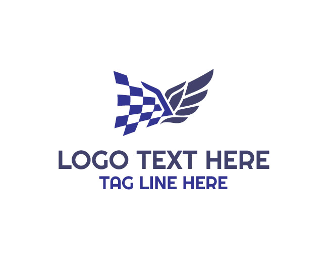 Racing wave Flag Logo