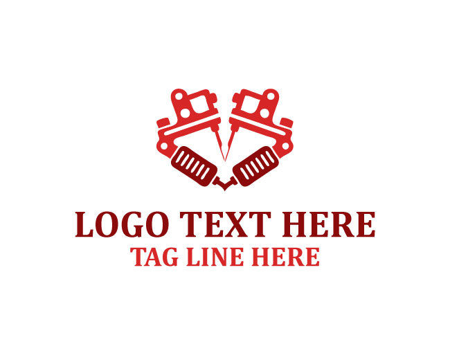 Vintage Tattoo Machine Logo