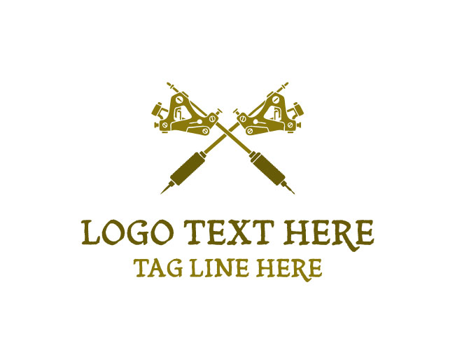 Modern Tattoo Machine Logo