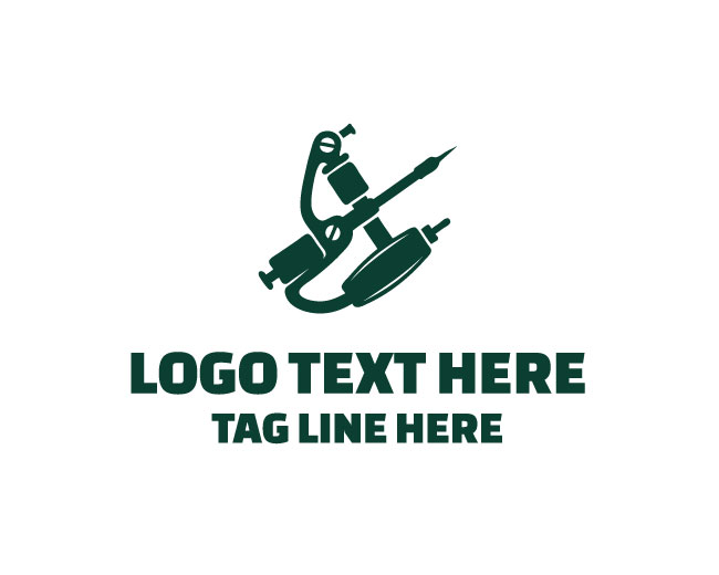Tattoo Machine Emblem Logo