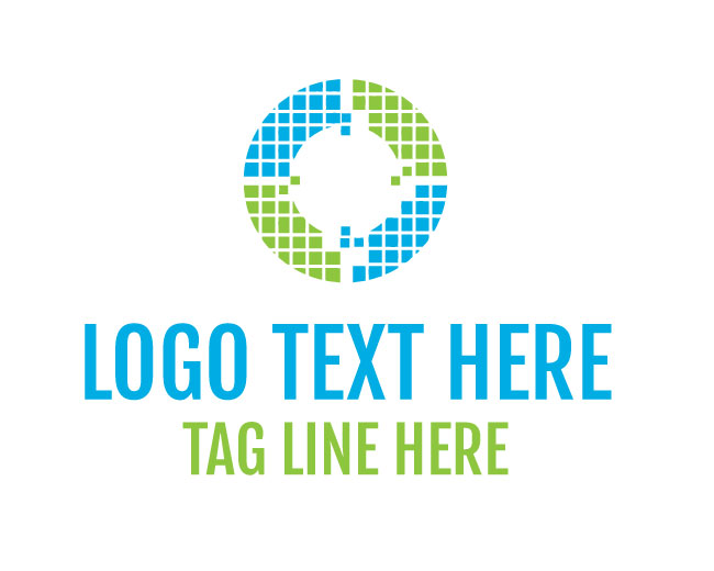 Abstract Data Pixel Logo