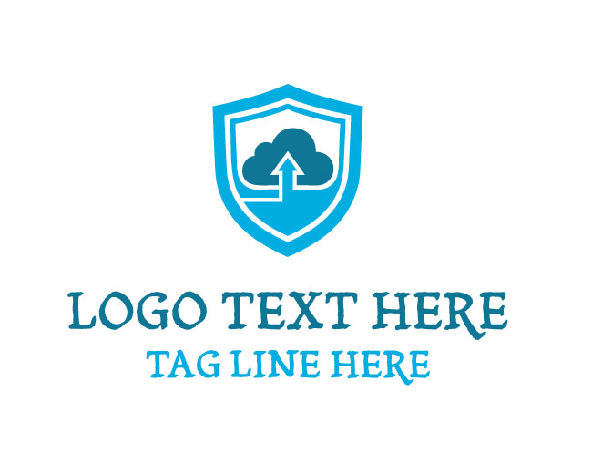 Digital Data Recovery Shield Cloud Logo