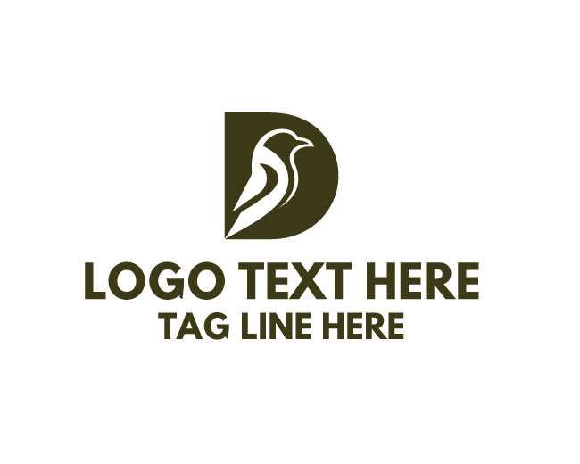 Clean Letter D Bird Logo