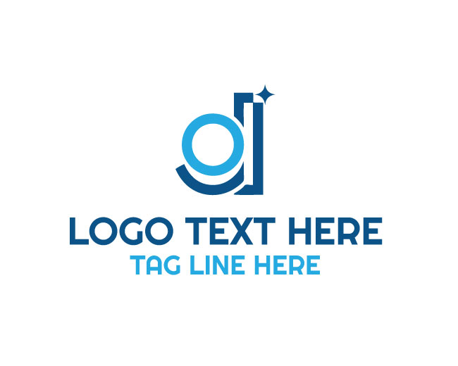 Abstract Letter D Star Logo