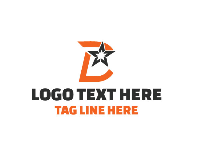 Dynamic Letter D Star Logo