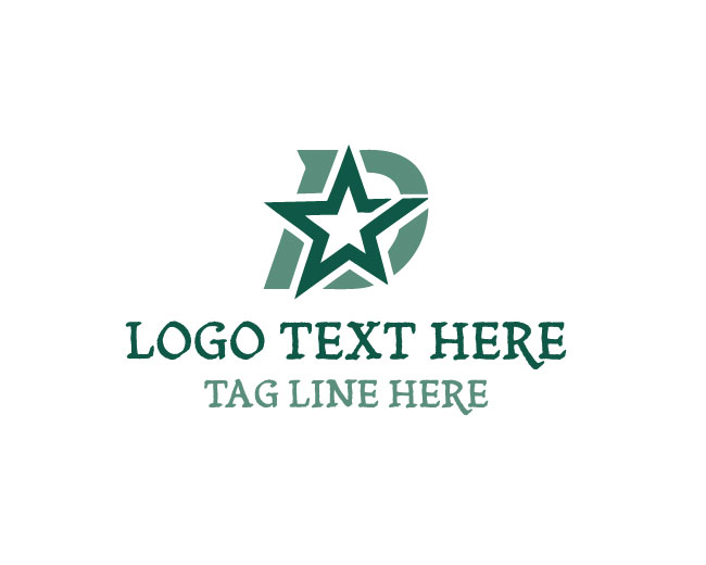 Excellence Letter D Star Logo