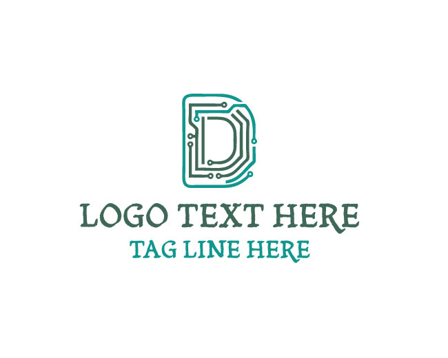 Creative Letter D Tech Logo