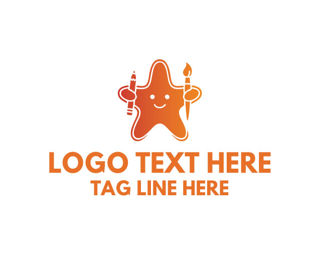 Abstract Education Star Fish Logo